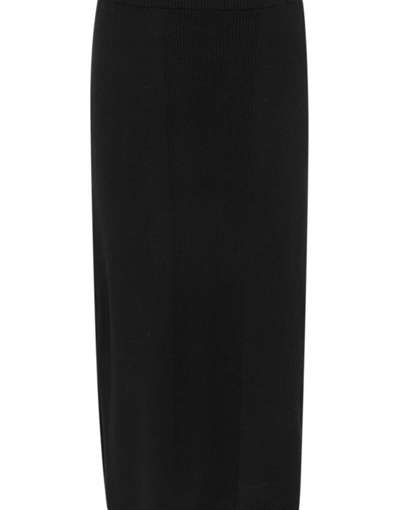 Cream Dela Long Rib Knit Skirt