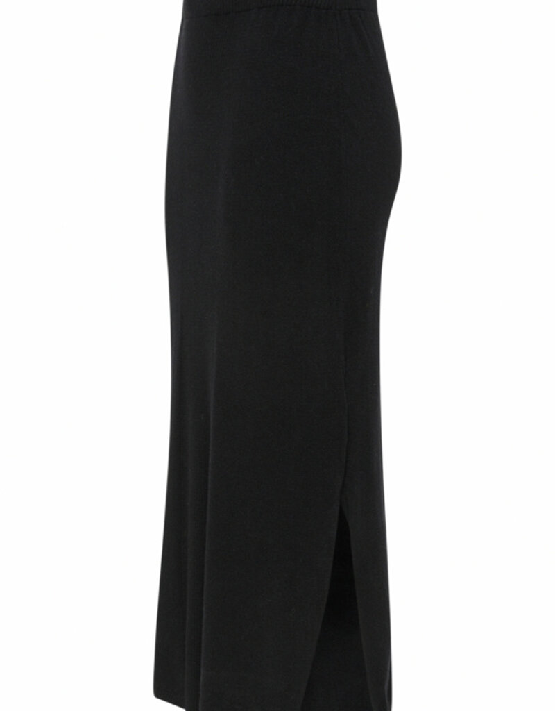 Cream Dela Long Rib Knit Skirt