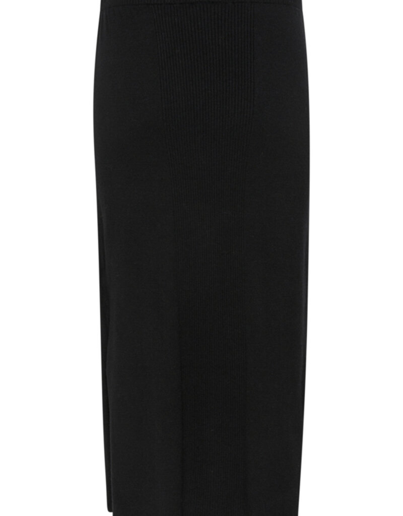 Cream Dela Long Rib Knit Skirt