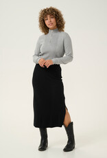 Cream Dela Long Rib Knit Skirt