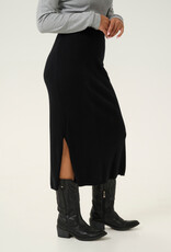 Cream Dela Long Rib Knit Skirt