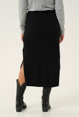 Cream Dela Long Rib Knit Skirt