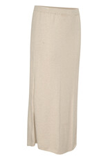 Cream Dela Long Rib Knit Skirt