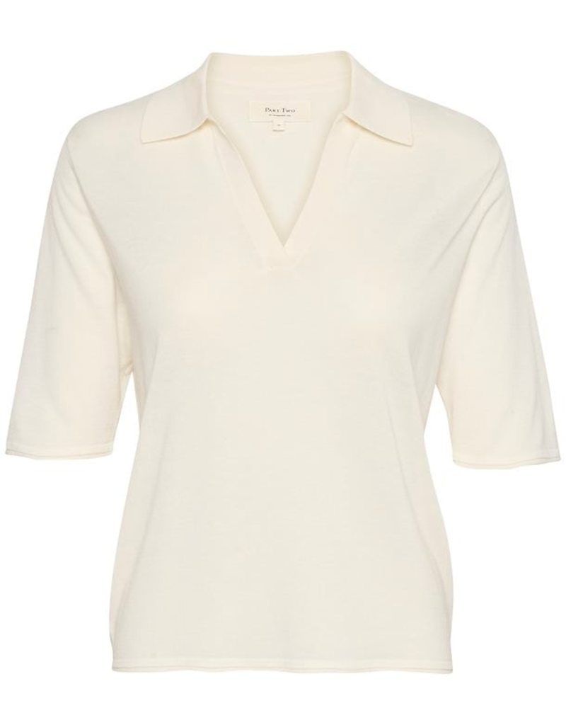 Part Two Jutine Lightweight Collared Knit