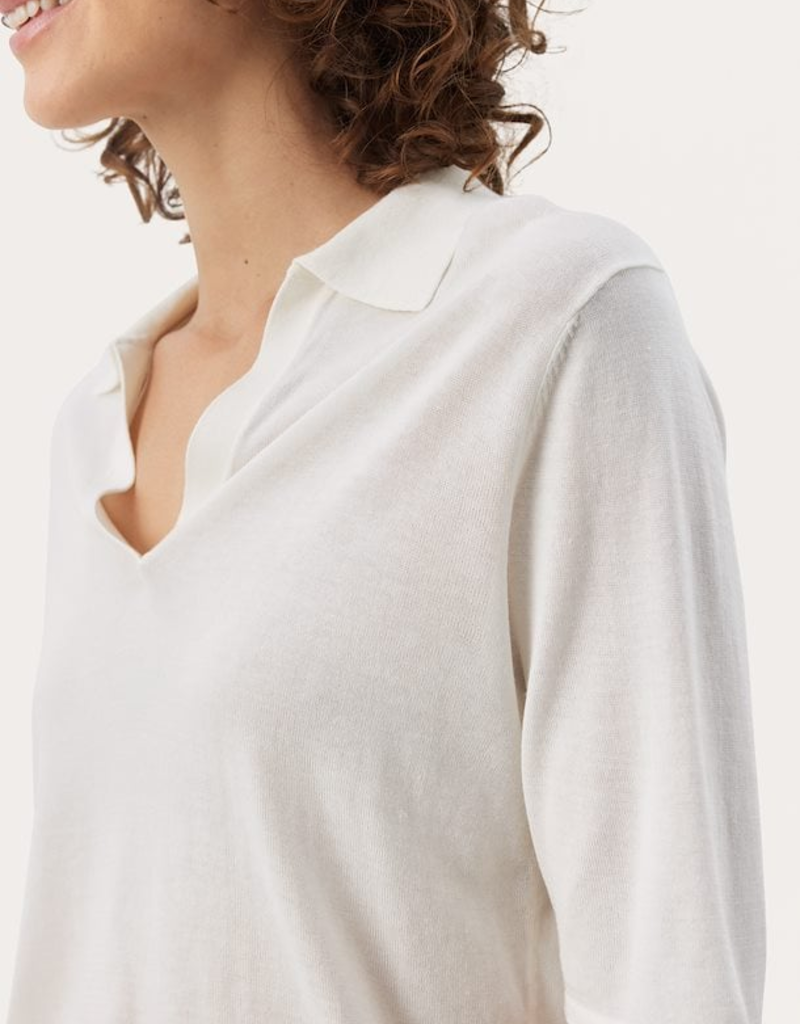 Part Two Jutine Lightweight Collared Knit