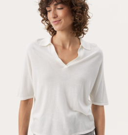Part Two Jutine Lightweight Collared Knit