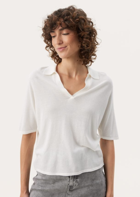 Part Two Jutine Lightweight Collared Knit