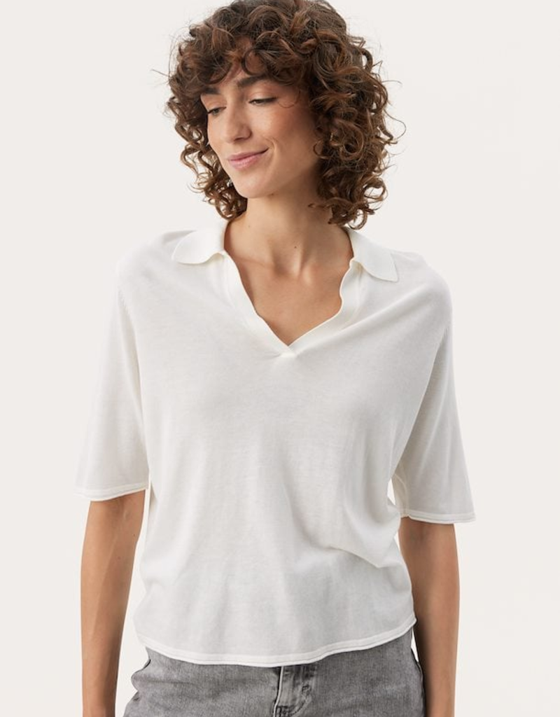 Part Two Jutine Lightweight Collared Knit