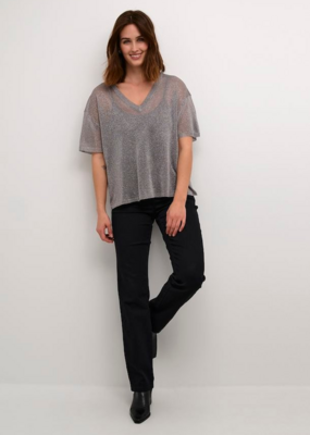 Kaffe Julia V-Neck Shimmer Tee