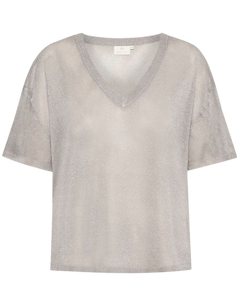 Kaffe Julia V-Neck Shimmer Tee