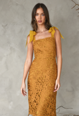 Adelyn Rae Frankie Tie Shoulder Crochet Lace Dress