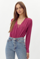 Adelyn Rae Cassidy Pleated Bodysuit (FINAL SALE)