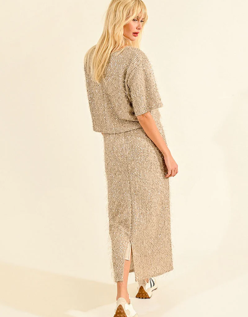 Molly Bracken Maribel Maxi Sequin Skirt (FINAL SALE)