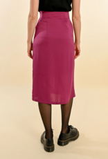 Molly Bracken Winslet Satin Knot Slit Skirt