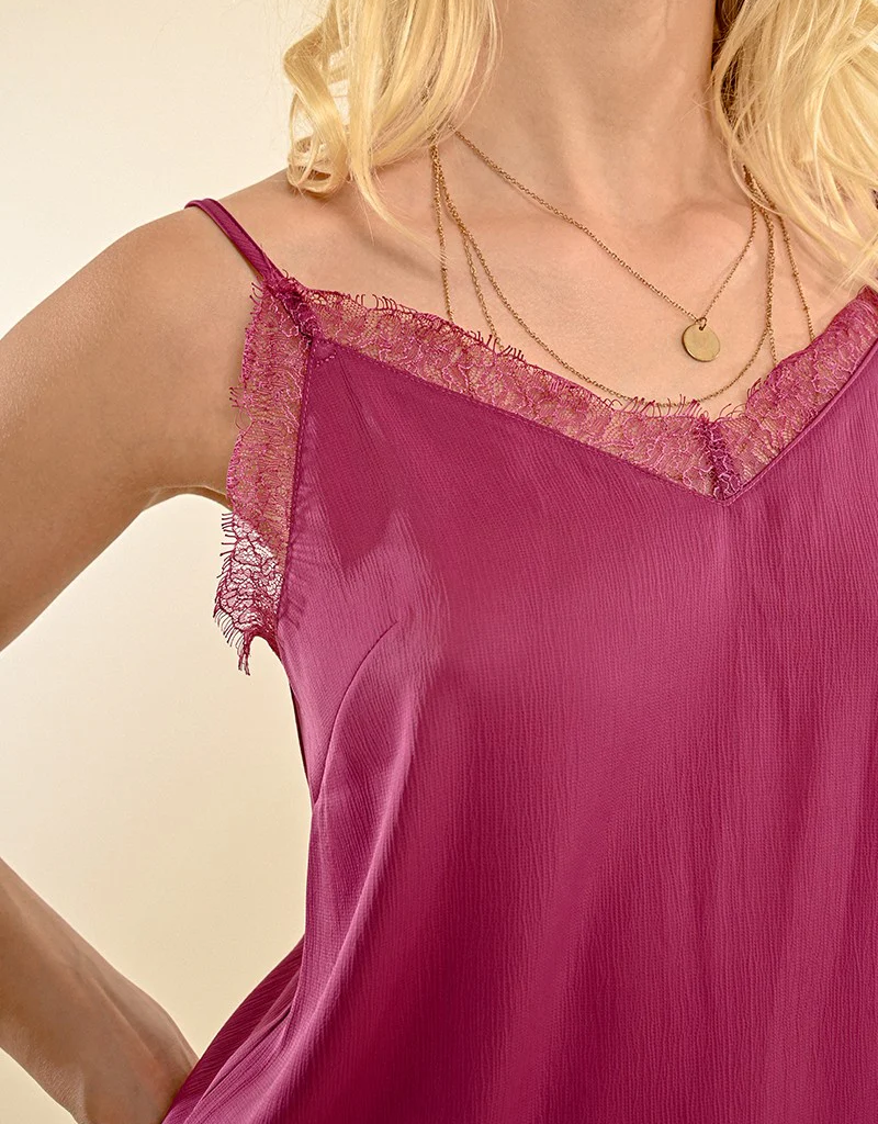 Molly Bracken Cerese Lace Trim Camisole