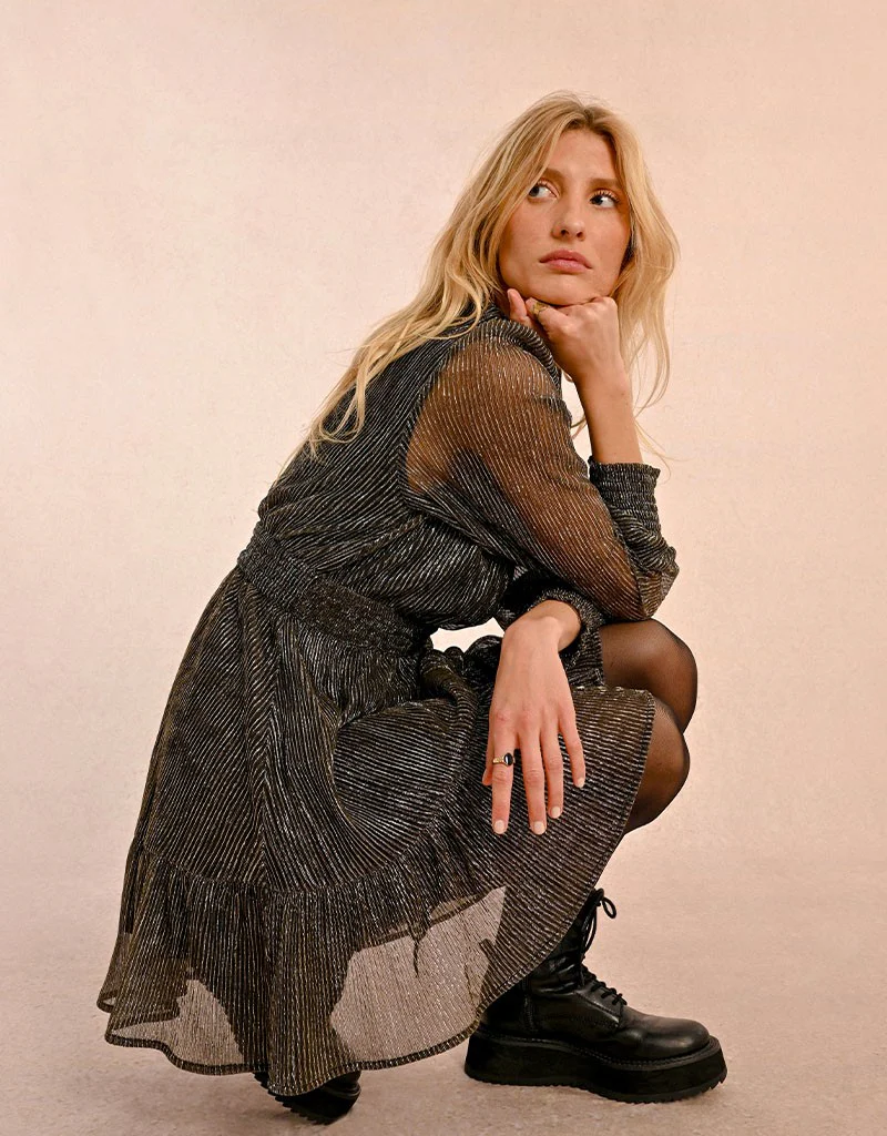 Molly Bracken Alda Metallic Dress