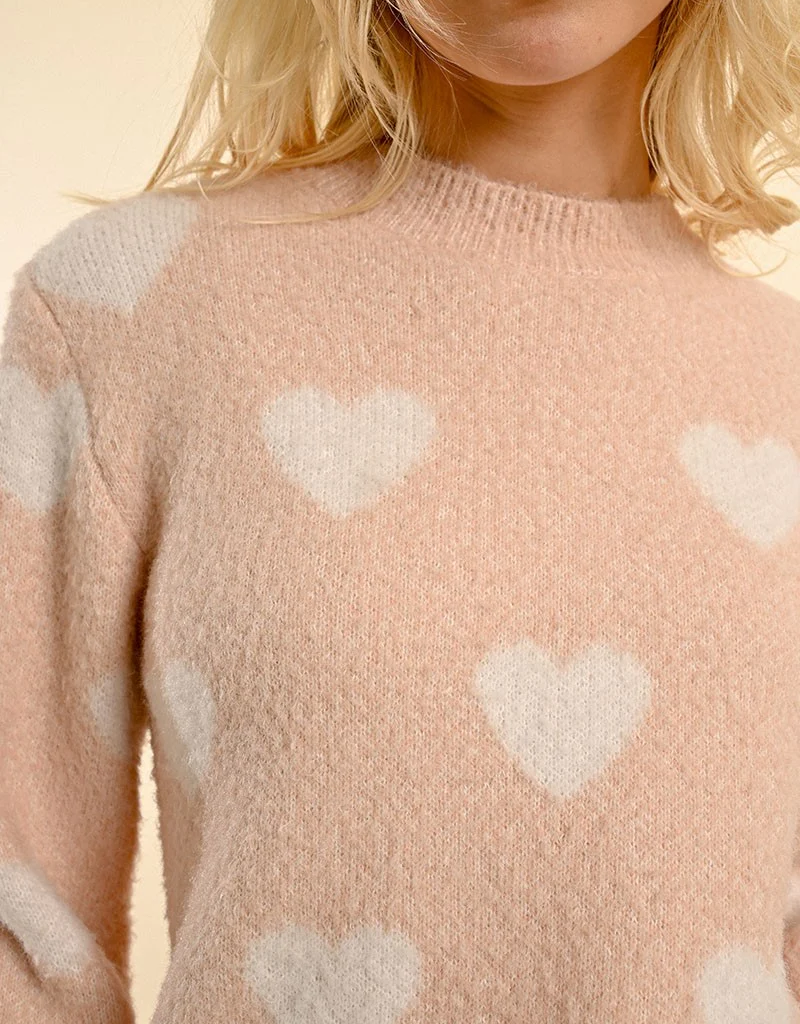 Molly Bracken Franka Knitted Heart Sweater (FINAL SALE)
