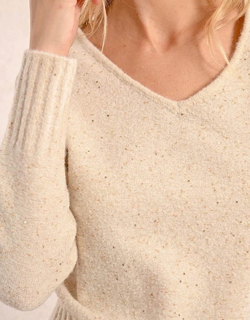 Molly Bracken Izzie Knitted Sequin Sweater