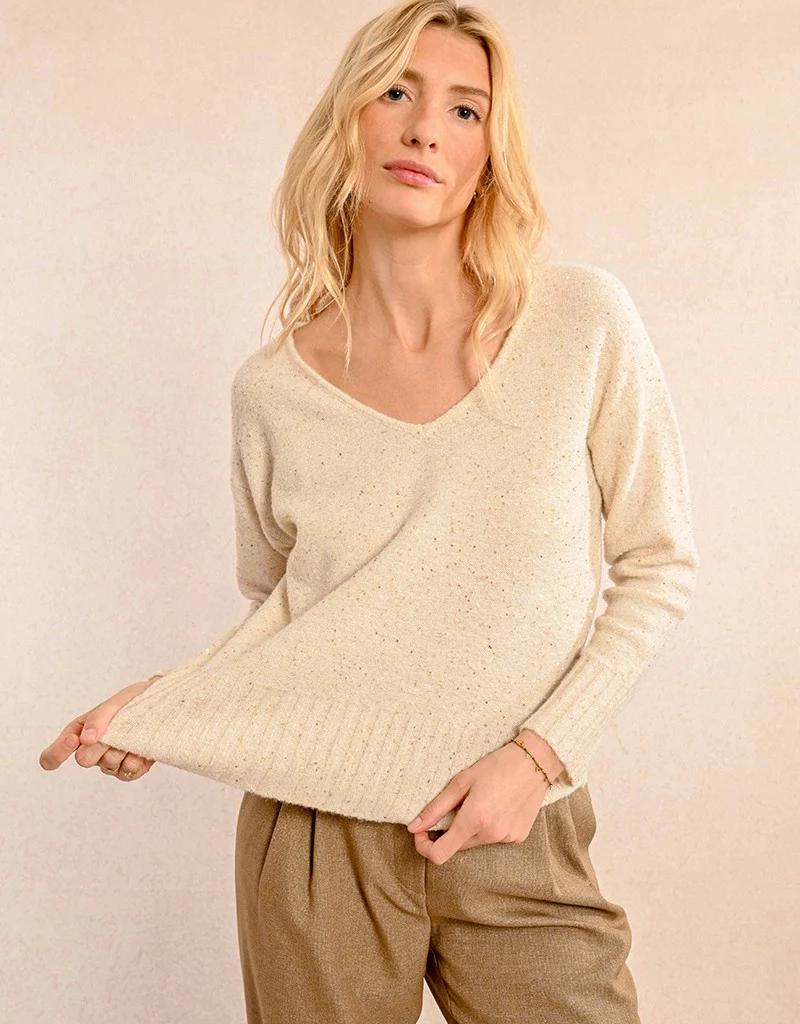Molly Bracken Izzie Knitted Sequin Sweater