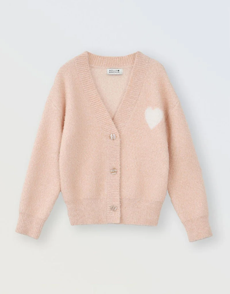 Molly Bracken Kids Peony Girls Oversized Cardigan