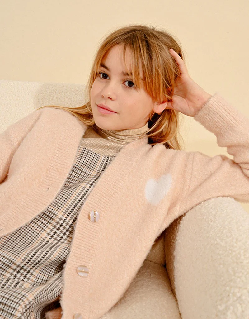 Molly Bracken Kids Peony Girls Oversized Cardigan