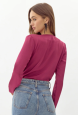 Adelyn Rae Cassidy Pleated Bodysuit (FINAL SALE)