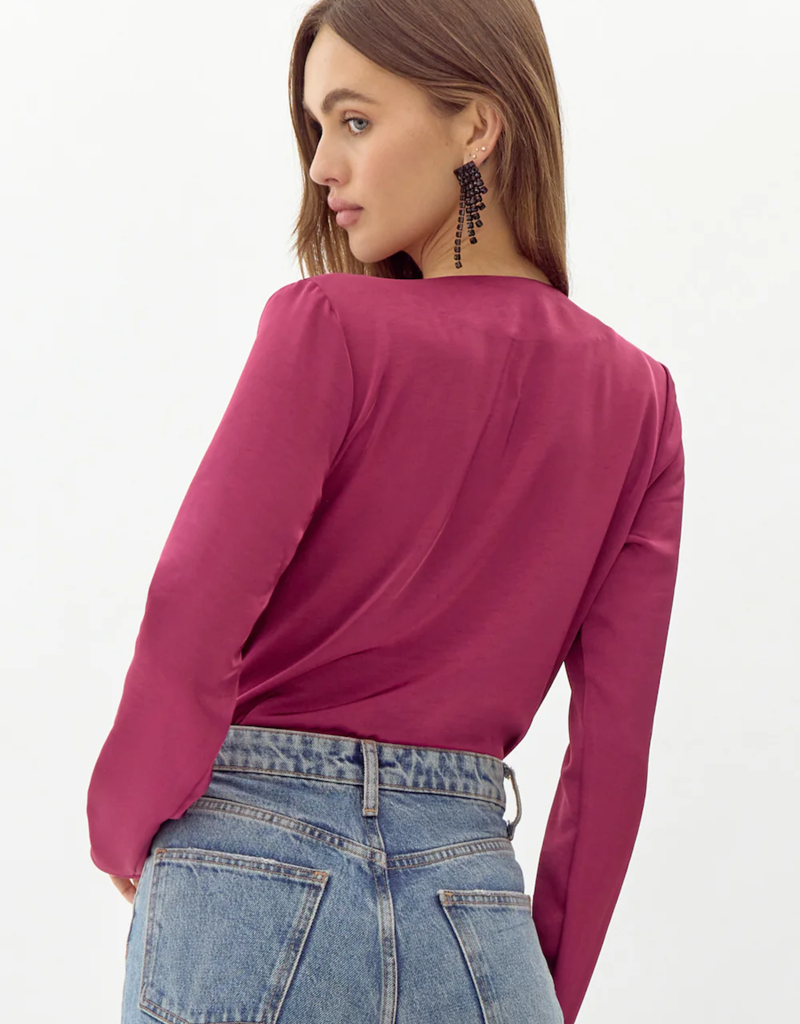 Adelyn Rae Cassidy Pleated Bodysuit (FINAL SALE)