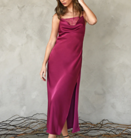 Adelyn Rae Serena Lace Cowl Neck Slip Dress