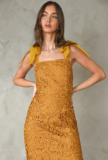 Adelyn Rae Frankie Tie Shoulder Crochet Lace Dress