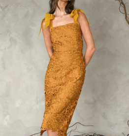 Adelyn Rae Frankie Tie Shoulder Crochet Lace Dress