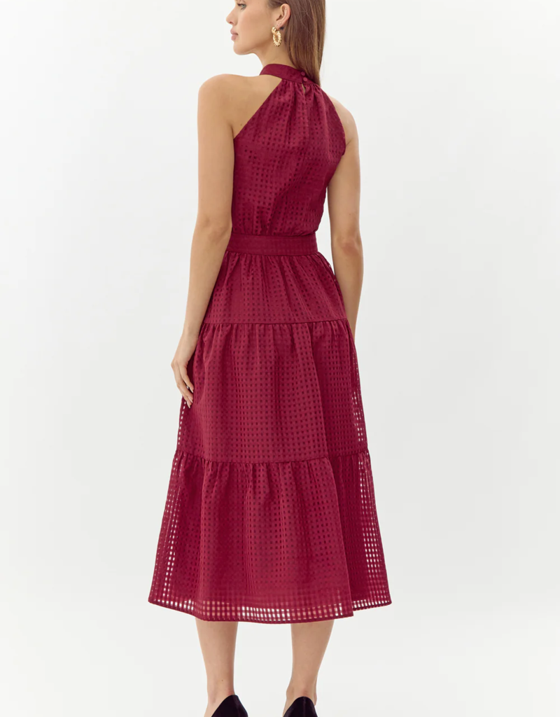 Adelyn Rae Angel Seersucker Halter Dress
