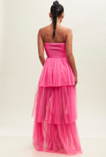 Luxxel Lara Tiered Tulle Maxi Dress