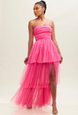 Luxxel Lara Tiered Tulle Maxi Dress