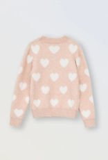 Molly Bracken Kids Frankie Girls Knitted Heart Sweater