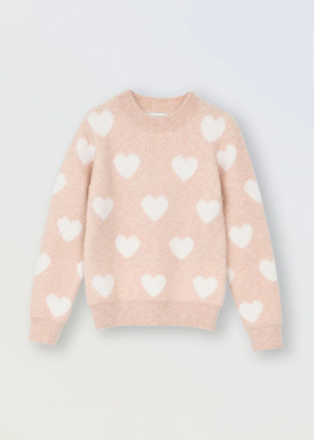 Molly Bracken Kids Frankie Girls Knitted Heart Sweater