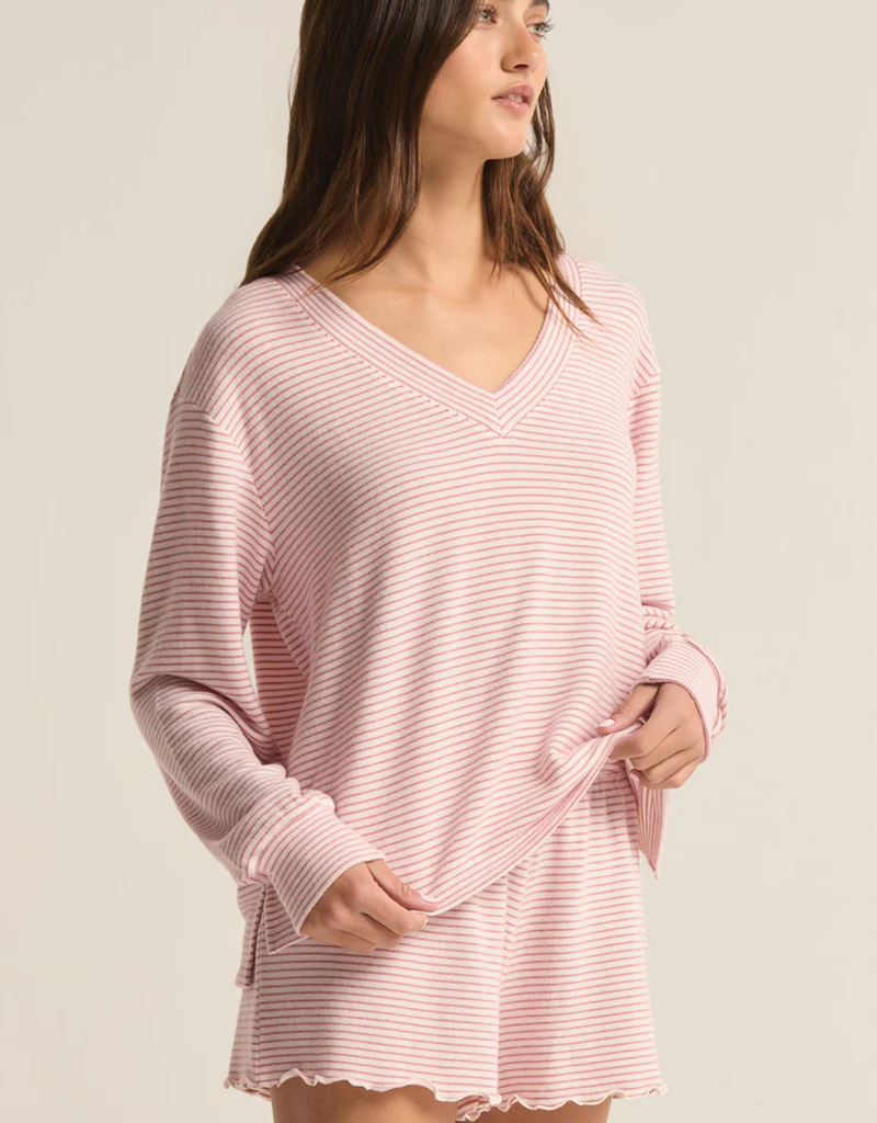 Z-Supply Stay Cozy Stripe Long Sleeve Top