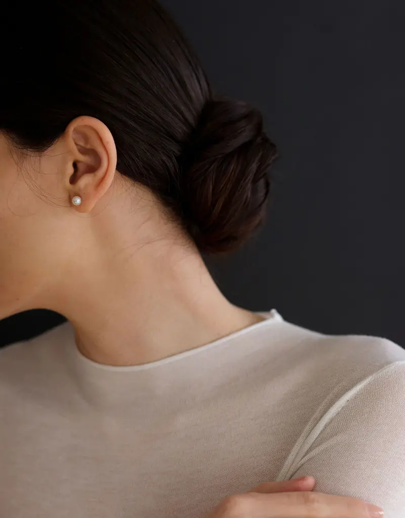 Lisbeth Estelle Pearl Studs In 14K Gold