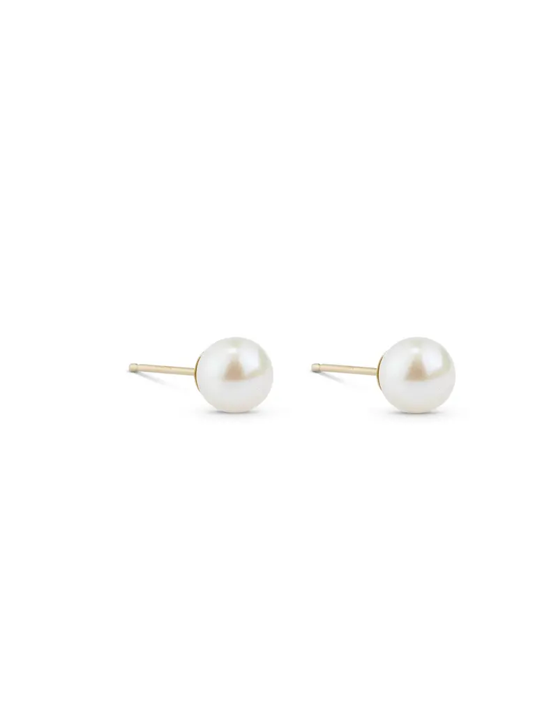 Lisbeth Estelle Pearl Studs In 14K Gold