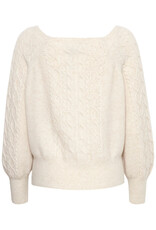ICHI Liyanna Cable Knit Pullover