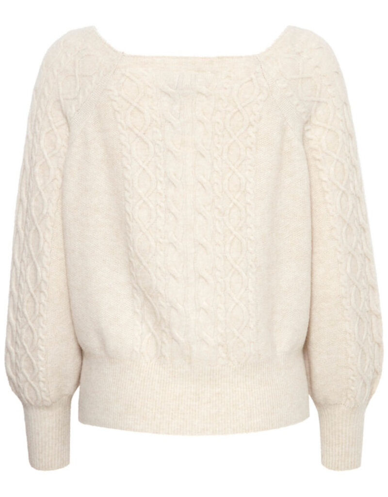ICHI Liyanna Cable Knit Pullover
