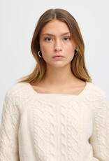 ICHI Liyanna Cable Knit Pullover