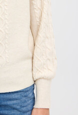 ICHI Liyanna Cable Knit Pullover
