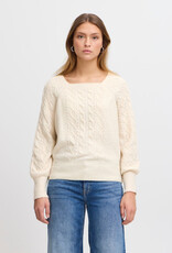 ICHI Liyanna Cable Knit Pullover