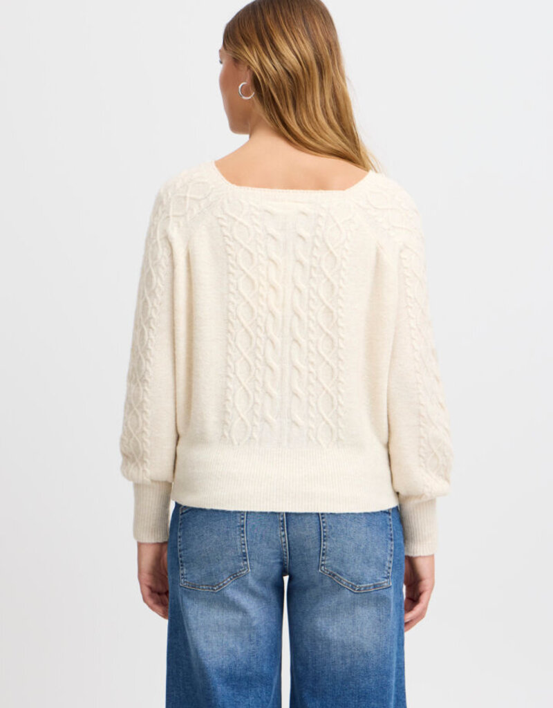 ICHI Liyanna Cable Knit Pullover