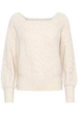 ICHI Liyanna Cable Knit Pullover