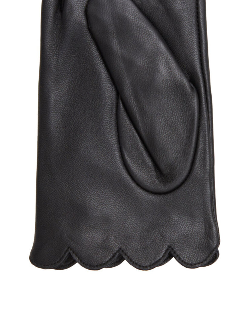 ICHI Accessories Girra Scalloped Leather Gloves