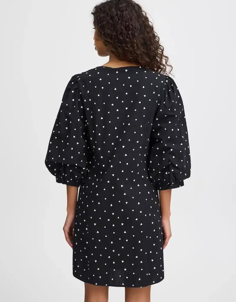 ICHI Qwissa Heart Print Dress (FINAL SALE)
