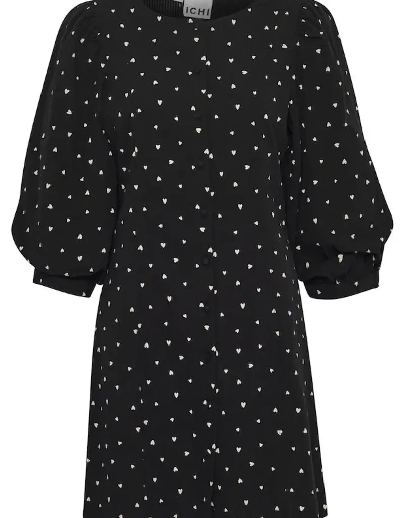 ICHI Qwissa Heart Print Dress (FINAL SALE)