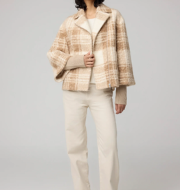 Soia and Kyo Soia & Kyo - Pauline Relaxed-Fit Plaid Jacket With Biker Collar