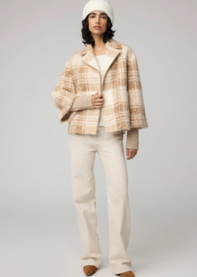 Soia and Kyo Soia & Kyo - Pauline Relaxed-Fit Plaid Jacket With Biker Collar